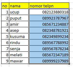 Cara Menambahkan Nomor 0 Untuk Membuat Nomor Tlpn Di Ms Excel